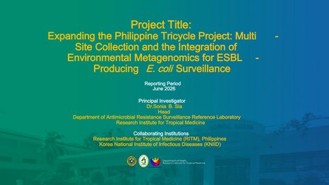 11th ISCID- Collaborative Research for One Health Antimicrobial Resistance (AMR) Surveillance(Sia, Sonia, (RITM, Philippines))